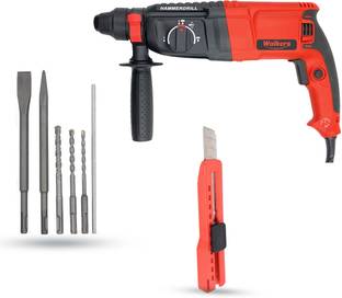 Walkers WKCB384M1 26mm Hammer Impact Drill Machine Forward/Reverse Rotation with 5Pcs SDS Plus Bits fo...