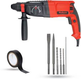 Walkers WKCB381M1 26mm Hammer Impact Drill Machine Forward/Reverse Rotation with 5Pcs SDS Plus Bits fo...