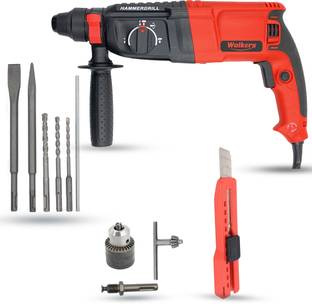Walkers WKCB397M1 26mm Hammer Impact Drill Machine Forward/Reverse Rotation with 5Pcs SDS Plus Bits fo...