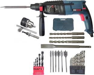Inditools Heavy duty 26mm Rotary Electric Hammer Machine 900 W with 13pc hss 5pc Wood 6pc flat wood 13...