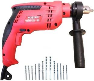 FOSTER FID-13RE Impact Drill Machine with 10 Drilling Bits | Heavy Duty | For Wall | FID-13RE Forward/...
