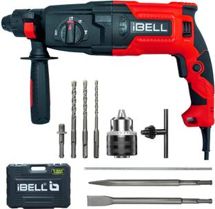 iBELL RH26-82 Rotary Hammer Drill, 850W, 3J Impact Energy, SDS Plus, 0-900 RPM, 4000 BPM, 26mm Concret...