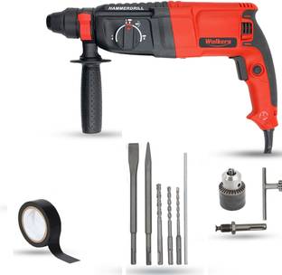 Walkers WKCB394M1 26mm Hammer Impact Drill Machine Forward/Reverse Rotation with 5Pcs SDS Plus Bits fo...