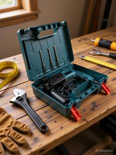 Hillgrove HGCM734M1 All Purpose 20mm Hammer Impact Drill Machine Forward/Reverse Rotation with 3 Bits ...