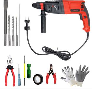 Hillgrove HG1045M2 26mm Hammer Impact Drill Machine Forward/Reverse Rotaion with 5Pcs Hand Tool Kit,Gl...