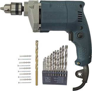 DUMDAAR 6-Month Warranty Electric 100% Copper Winding Drill Machine with 13pc HSS 1pc Masonry & 5pc Gi...