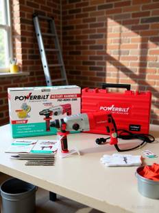 PowerBilt PBT-RH-28MM ROTARY HAMME MACHINE 28MM DRILL MACHINE 2000 WATT POWER 3 TYPES DRILL MODES Hamm...