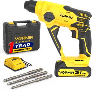 iBELL VORMIR VR CH21-10 Cordless Rotary Hammer Drill with 2.0Ah Li-Ion Battery, SDS-Plus Chuck, 1.2J I...