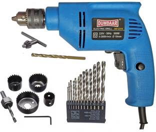 DUMDAAR 6-Month Warranty Reversible machine with Variable Speed 6pc holesaw set 13pc HSS and 1 masonry...