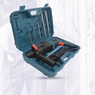 Hillgrove 100% Copper Winding H26H4 All Purpose 26mm Hammer Impact Drill Machine Forward/Reverse Rotaion with 5 Bits for Making Holes in Metal/Wood/Concrete Rotary Hammer Drill