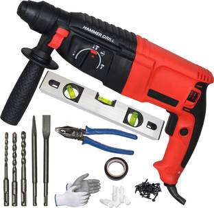 Digital Craft 26mm Hammer Drilling Machine,12' Spirit Level ,8"Inch Combination Plier Rotary Hammer Dr...