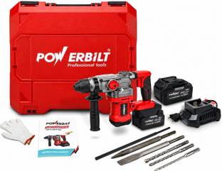 MPT PBT-CL-RDH5-26A POWERBILT CORDLESS ROTARY HAMMER BRUSHLESS DRILL 21V LI-ION BATTERY & CHARGER Cord...