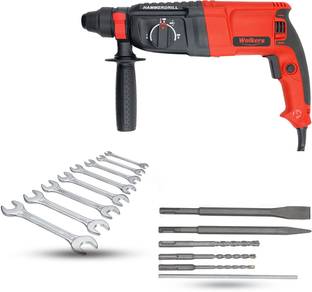 Walkers WKCB386M1 26mm Hammer Impact Drill Machine Forward/Reverse Rotation with 5Pcs SDS Plus Bits fo...