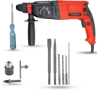 Walkers WKCB395M1 26mm Hammer Impact Drill Machine Forward/Reverse Rotation with 5Pcs SDS Plus Bits fo...