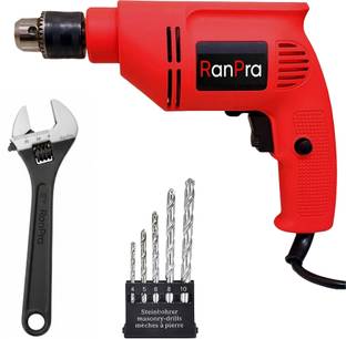 RanPra 10MM DRILL MACHINE WITH REVERSE FUNCTION AND 5PCS DRILL BIT 7 KG DEMOLITION / BREAKER REDHORSE ...