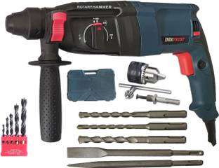 Inditrust 6-Month Warranty 100% Copper Winding 26mm Hammer drill machine with 3pc Hammer 2pc Chisel & ...