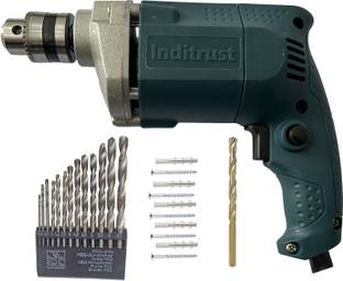 Inditrust 6-Month Warranty 100% Copper Winding 350w 10mm Electric Drill machine with 1pc Masonry 13pc ...