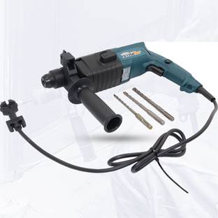 Hillgrove 2 Modes Multi-Purpose Household Electric Rotary Hammer Drilling Machine Industrial Grade High Power All Purpose Impact Drill Machine with 3 Drill Bits for Making Holes in Metal/Wood/Concrete Rotary Hammer Drill