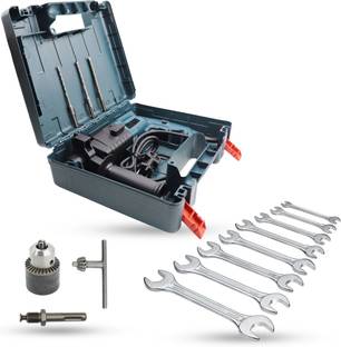 Hillgrove HGCM748M1 All Purpose 20mm Hammer Impact Drill Machine Forward/Reverse Rotation with 3 Bits ...