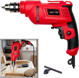 RanPra 10MM HEAVY DUTY DRILL MACHINE WITH REVERSE FUNCTION DRILL MACHINE WITH 5PCS WOOD DRILL BIT Impa...
