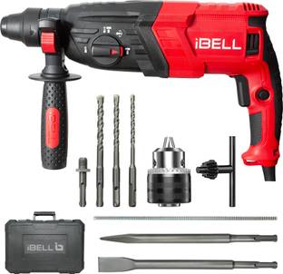 iBELL Rotary Hammer Drill RH26-26, 780W, Copper Armature, 900 RPM, Impact Energy 3 J, SDS Plus Rotary Hammer Drill
