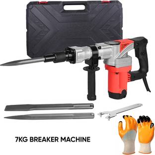 RanPra 7 KG CONCRETE BREAKER HAMMER MACHINE WITH 2 BIT SET Hammer Drill
