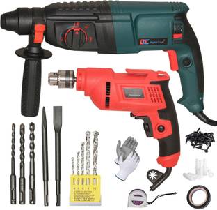 Digital Craft Powerful Drill Machine with 100% Copper Winding Durable Hand Tool 26MM Hammer, 10MM Dril...