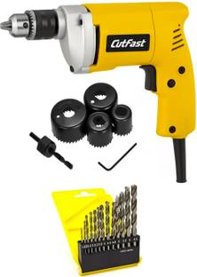 Mamodiaz Cutfast CF-366 Heavy Duty with 6 Pcs Hole Saw Set & HSS Drill Bit Set Impact Driver