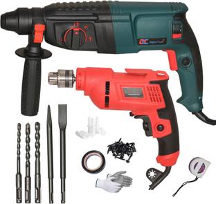 Digital Craft Powerful Drill Machine with 100% Copper Winding Durable Hand Tool 26MM Hammer, 10MM Dril...