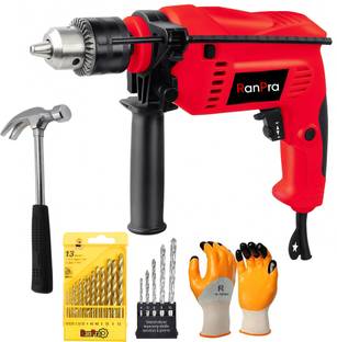 RanPra 100% COPPER ARMATURE HEAVY DUTY 13MM DRILL MACHINE WITH 19PCS DRILL BIT Angle Grinder With 13mm...