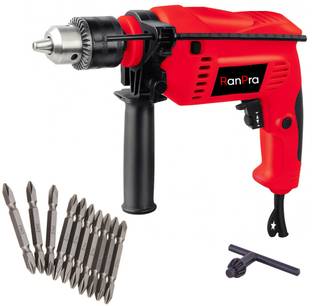 RanPra 13MM HAMMER DRILL WITH 10PCS SCREWDRIVER BIT | 13MM DRILL 10MM DRILL MACHINE WITH 5 DRILL BIT S...