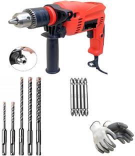 Gadariya King 13mm Impact Drill Machine ,Drill Bits, Screwdriver, SDS bit 5 pcs Hammer Drill
