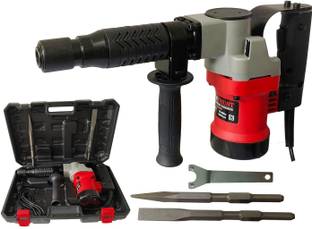 Inditrust 1300W 5.6kg Demolition Hammer with 6 MONTHS WARRANTY (RED) Copper Armature with 2 chisels an...