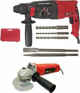 Inditrust 1250W New Reversible Drilling Machine + 950W 4-Inch Angle Grinder, Warranty-(6 Months Hammer...