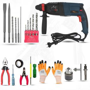 Hillgrove 100% Copper Winding HGCM121M Machine with HSS Bits HGCM121M1 Hand Tools, Drill Chunk 13mm for Making Holes in Metal/Wood/Concrete Rotary Hammer Drill
