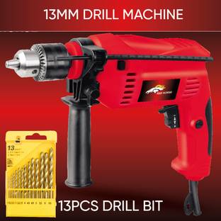 RanPra 100% COPPER FIELD & ARMATURE 13MM DRILL MACHINE | 13PCS DRILL BIT SET Hammer Drill