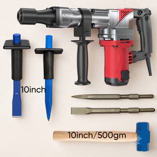 RanPra 7KG DEMOLITION BREAKER MACHINE WITH 500GM HAMMER AND CHISEL SET TAARUSH / DEMOLITION HEAVY DUTY...