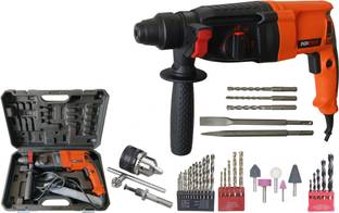 Inditrust 6 Month Warranty Orange 1250W 26mm Electric Hammer Machine with 5pc bit & 13pc HSS 5pc Mason...