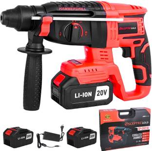 Sceptre Cordless Rotary 120V Hammer Drill 4 Mode Forward/Reverse 26mm 48000RPM Rotary Hammer Drill