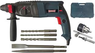 DUMDAAR DM26 26mm Electric Hammer Drill Machine with 5pc bit and 13mm drill chuck & Adaptor Rotary Ham...