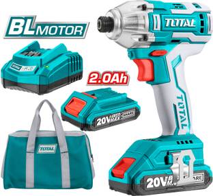 TOTAL 20V Lithium-Ion Impact Driver with 170Nm Torque, Dual Battery-TIRLI2002 Impact Driver