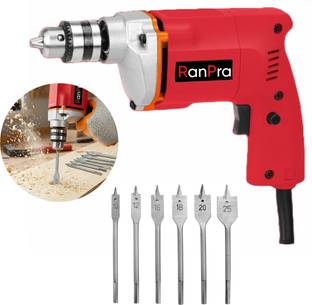 RanPra 10MM DRILL MACHINE WITH 6PCS WOOD FLAT BIT | 10MM DRILL | 16 KG BREAKER / DEMOLITION MACHINE HE...