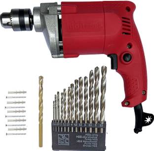 Inditrust 100% Copper Winding with 13pc hss 1 masonry bit 5pc gitti 5pc pech set Hammer Drill