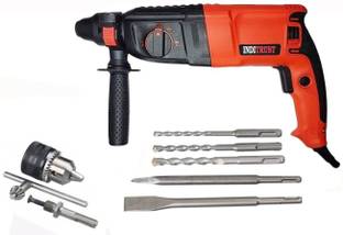 Inditrust 6-Month Warranty 1250w Heavy duty Electric hammer machine with 2pc Chisel 3pc Hammer bit & 1...