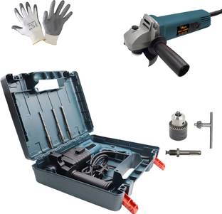 Hillgrove HGCM1010M3 20mm Hammer Impact Drill Machine Forward/Reverse Rotation with 100MM Angle Grinde...