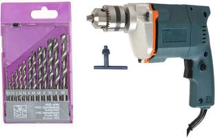 Gadariya King 10mm 350W High Quality Drill Machine With 13 pcs Hss Hammer Drill