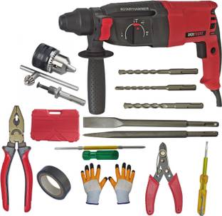 Inditrust Adapter Plier Tape Tester Wire cutter 2in1 Screwdriver set Hammer Drill