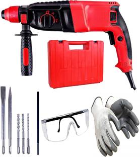 Gadariya King HIGH POWER HEAVY DUTY Hammer Drill 26MM Heavy Duty Rotary Hammer With 5pc bit Hammer Dri...
