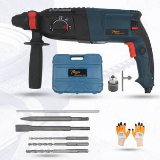 Hillgrove 100% Copper Winding HGCM479M1 Impact Drill Machine with 5 Bits, SDS for Making Holes in Metal/Wood/Concrete Rotary Hammer Drill