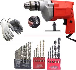 Gadariya King 450W Drill Machine with 10 High Quality Bits Pistol Grip WITH Drill Accessories Rotary H...